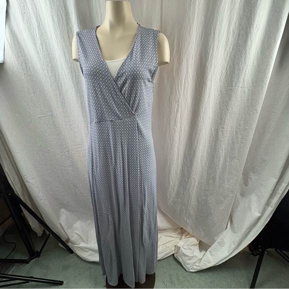 Weekend Max Mara Echi mosaic-print maxi dress in blue and white L - Picture 4 of 13